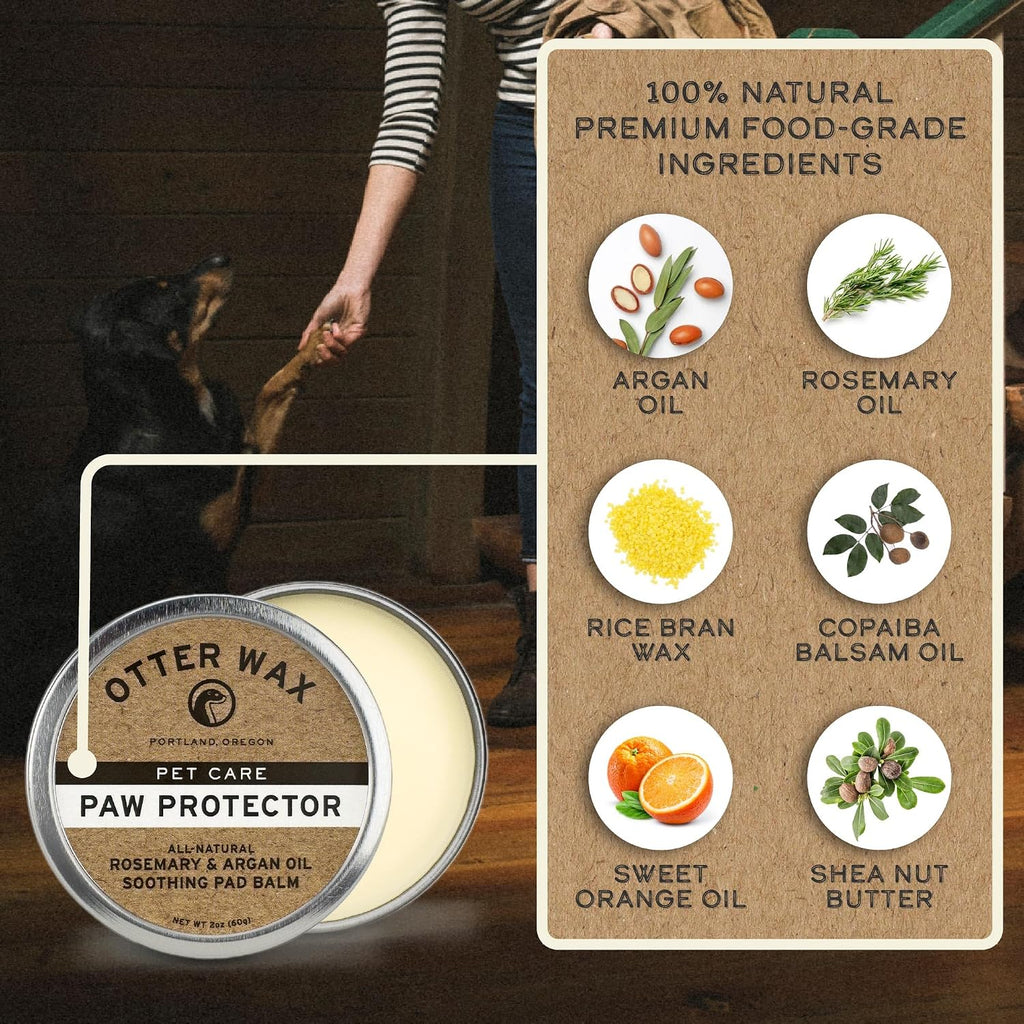 Paw Protector | All-Natural Rosemary & Argan Oil Soothing Moisture Balm for Healing Pads & Noses