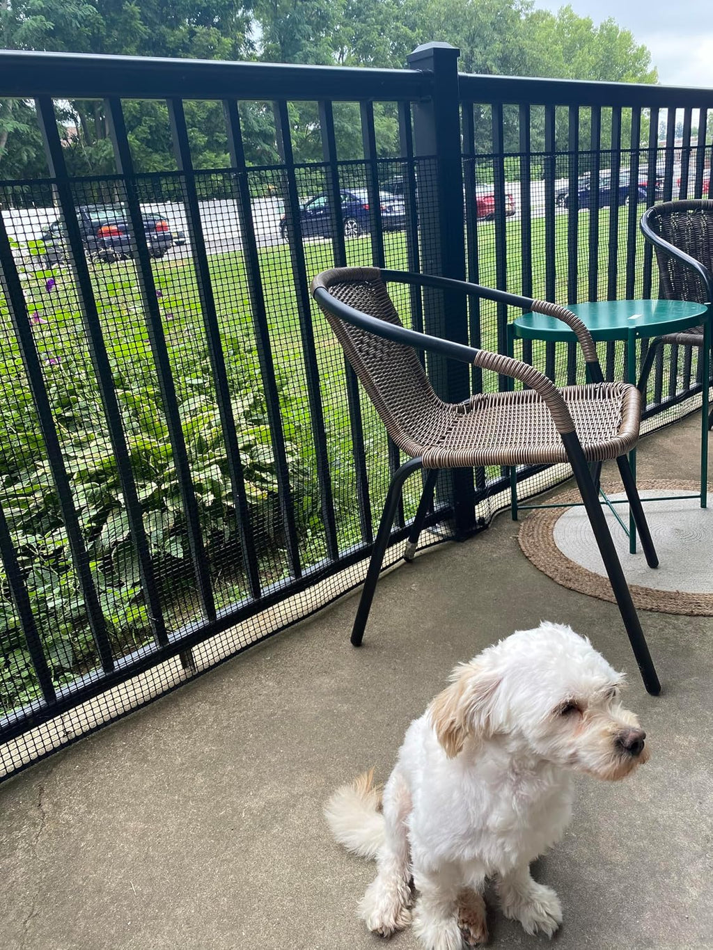 KidKusion Heavy Duty Deck Guard, Black - 20' L x 3' H | Made in USA; Indoor/Outdoor Balcony and Stairway Deck Rail Safety Net; Child Safety; Pet Safety; Toy Safety