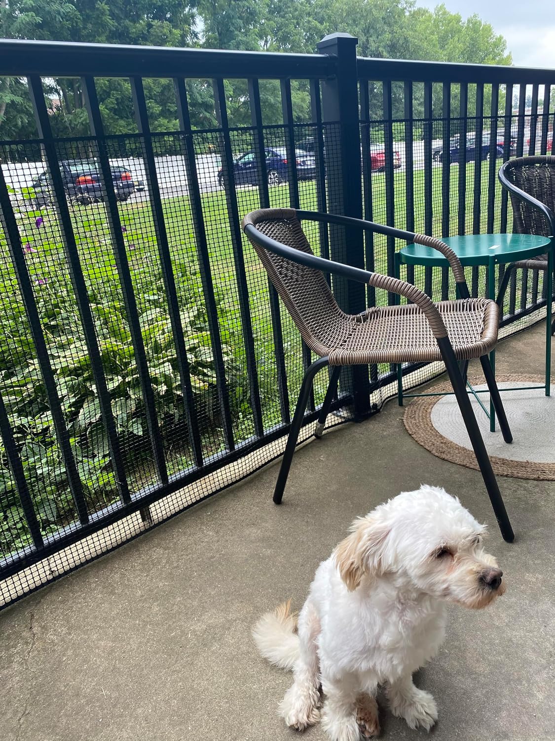 KidKusion Heavy Duty Deck Guard, Black - 20' L x 3' H | Made in USA; Indoor/Outdoor Balcony and Stairway Deck Rail Safety Net; Child Safety; Pet Safety; Toy Safety