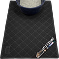 GORILLA GRIP Cat Litter Box Mat, 40x28, Water Resistant, US Designed Kitty Litter Trapping Mats, Easy to Clean, Scatter Control, Less Mess and Clean Floors, Kitten Supplies for Indoor Cats, Black