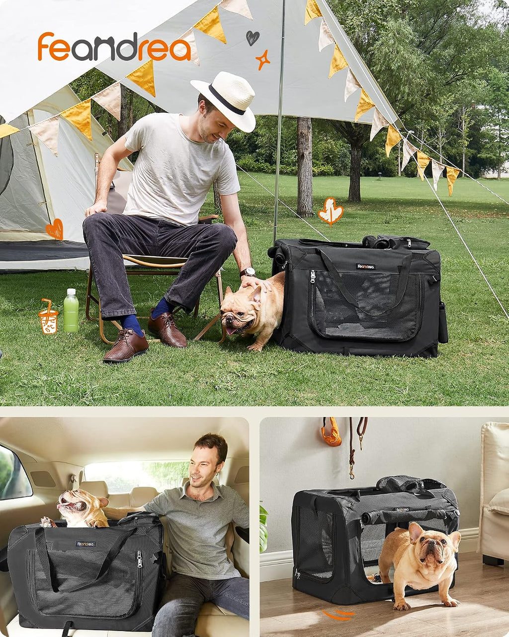 Feandrea Schwarz Pet Carrier M