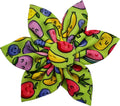 Huxley & Kent Pinwheel Collar Bow for Dogs & Cats, Tutti Fruity, Small | Clips to Any Collar with Hook & Loop, Soft, Lightweight, Machine Washable, Great for Holidays, Photos & Gifting