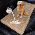 Dog Car Seat Waterproof Bed Cover Nonslip Car Back Seat Soft and Comfortabl | Pet Bed Mat Car Blanket for Travel Backseat Extender Seat Covers Dog Bed for Cars Trucks and SUVs (Brown Cover 23.6” x 51”)