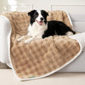 Soft Cozy Waterproof Twin Blanket for Bed Intimacy - Room Decor Large Dog Blankets for Bed Protector, Washable Pet Blankets for Indoors & Outdoors, Khaki, 60"x80"