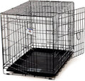 Pet Lodge® Wire Dog Crate | Small Pet Carrier | Easy to Clean | Multi-Functional Pet Crate | Double Door Crate | Great for Pets Up to 50lbs | Medium
