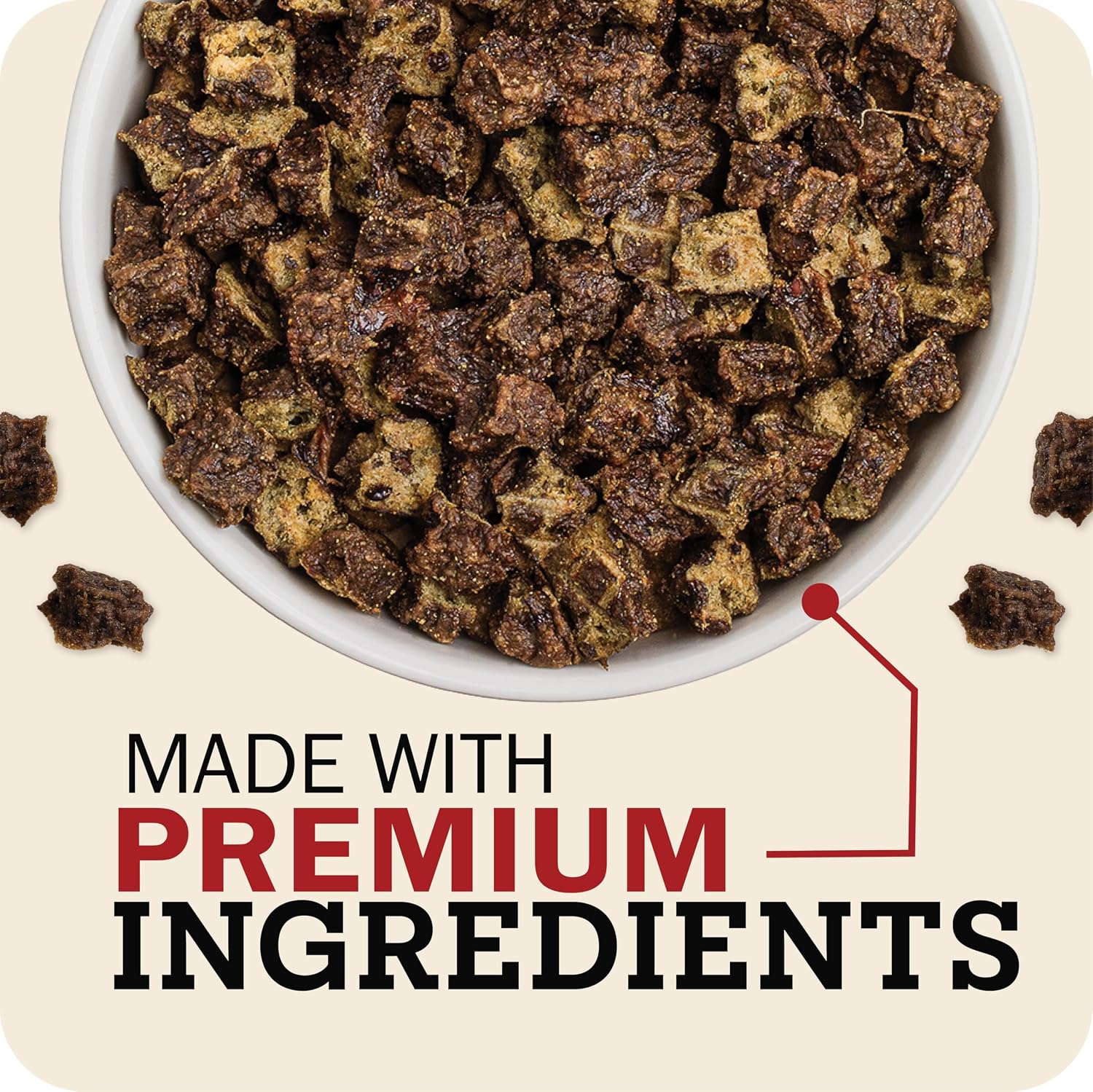Redbarn Powerfood Air Dried Dog Food 2 lbs High Protein Beef and Lamb with Prebiotics Postbiotics for Digestive Health Wholesome Pet Food Complete Meal Made in USA