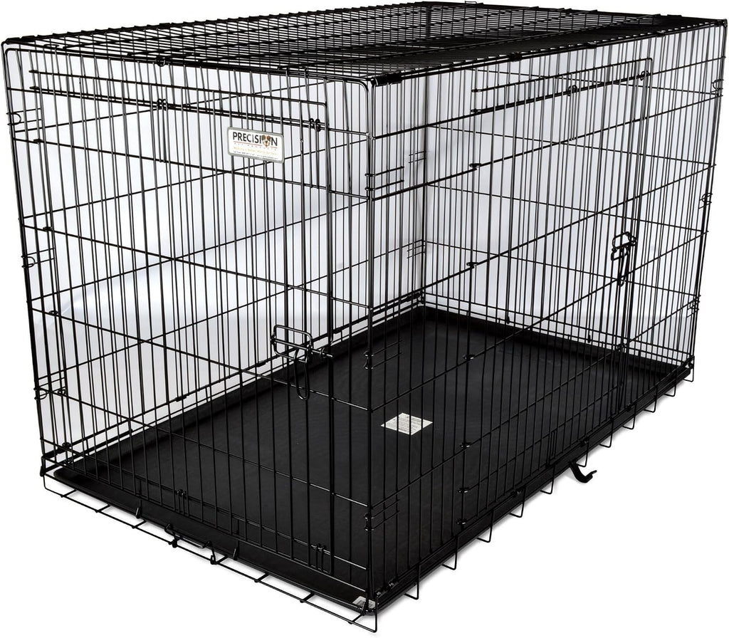 Precision Pet Products Two Door Great Crate Wire Dog Crate, 48 Inch, For Pets 90-125 lbs, With 5-Point Locking System