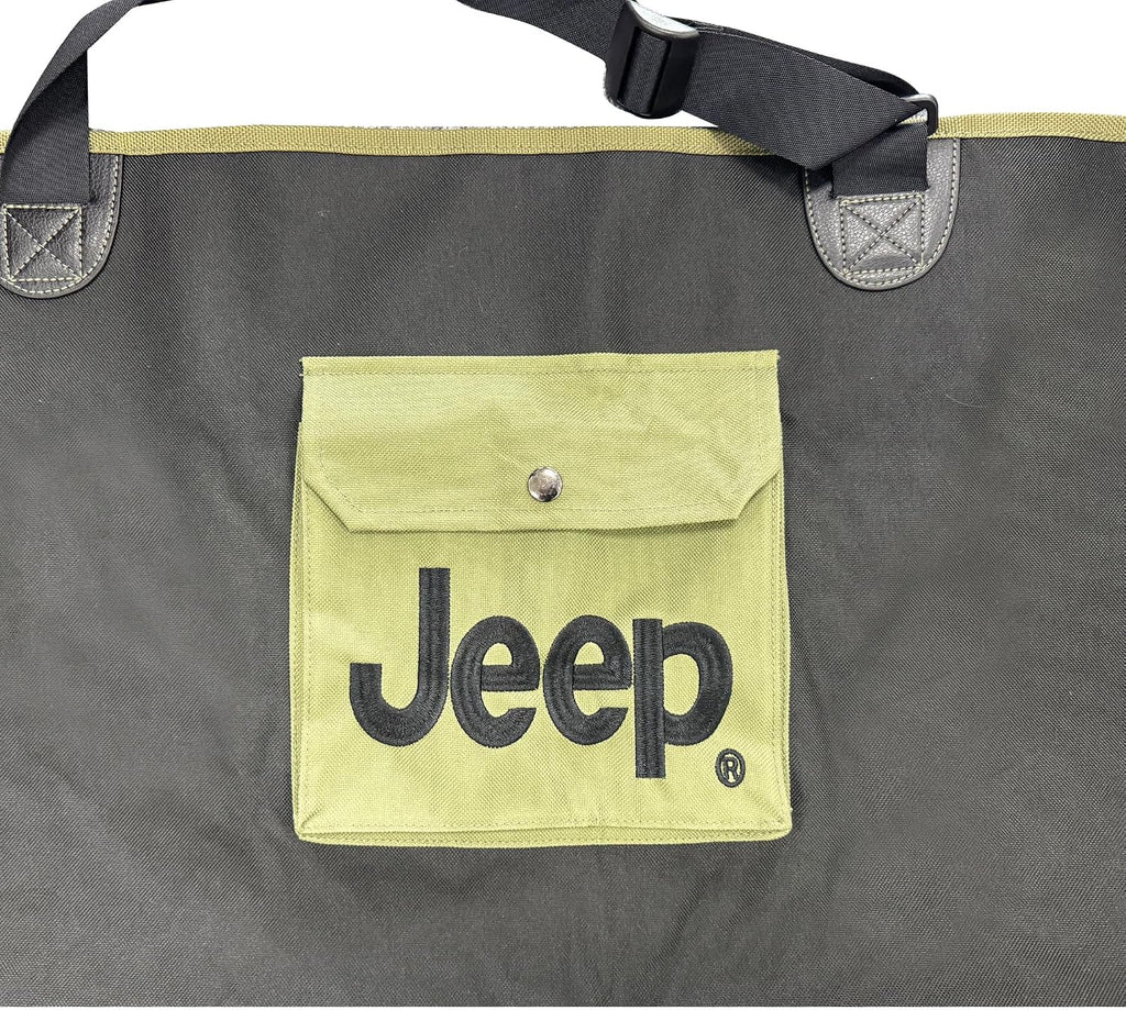 Jeep Vehicle Seat Protector for Dogs and Pets (Charcoal Black) Adjustable Seat Cover - Durable Protection Waterproof Design (58 x 23 x 18.5 inch)