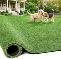 Artificial Grass Rug Indoor Outdoor, 7 x 15FT Faux Grass Turf with Drainage Holes, Realistic Artificial Lawn Rug Dog Pets Mat, Turf Carpet for Garden Lawn Landscape Balcony Patio Backyard Easter Decor