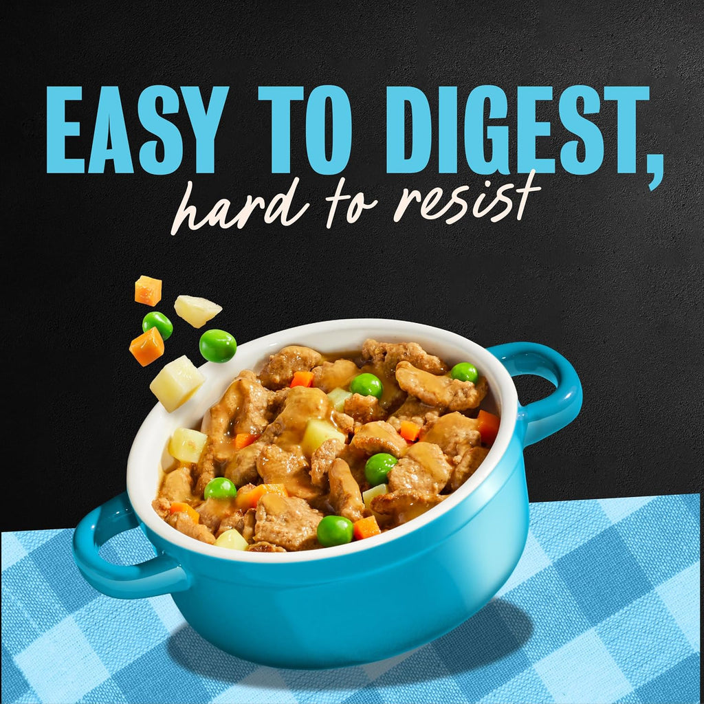 Cesar Home Delights Wet Dog Food, Chicken & Vegetables, 3.5 oz, 24 Count | Real chicken #1 ingredient, no fillers or added sugar, easy to digest, use as meal or food topper, easy peel trays