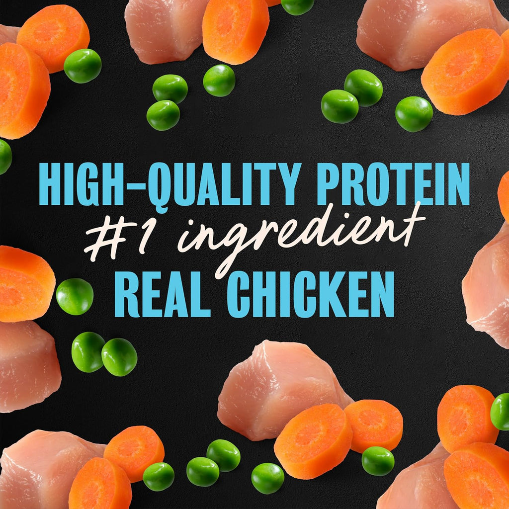 Cesar Home Delights Wet Dog Food, Chicken & Vegetables, 3.5 oz, 24 Count | Real chicken #1 ingredient, no fillers or added sugar, easy to digest, use as meal or food topper, easy peel trays