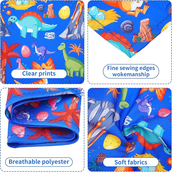 30 Pack Large Dinosaurs Dog Bandanas Stitch Dog Bandana Bulk Reversible Print One Side XXL Polyester Scarves Party Grooming L