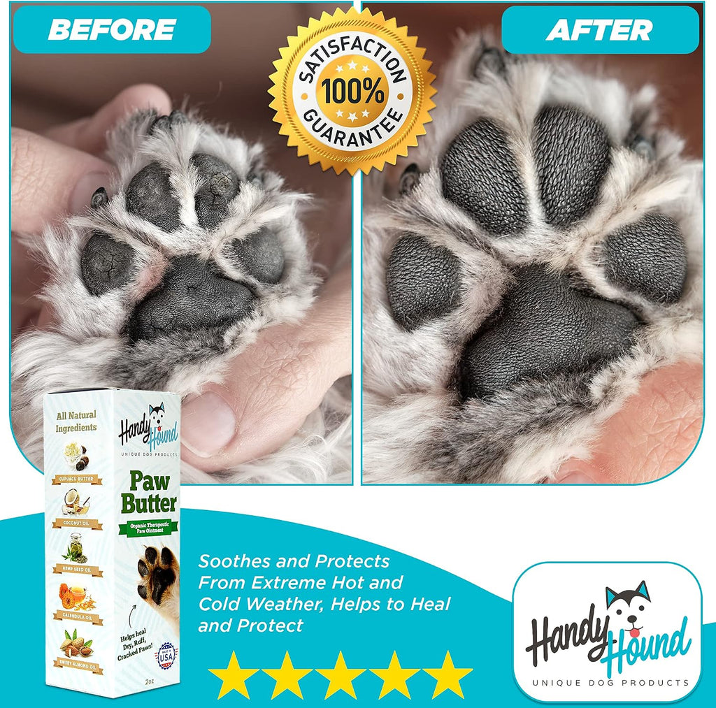 SnoutScreen and Paw Butter Bundle for Dogs, Dog Sunscreen for Nose and Ears, Lick Safe Paw Balm for Dry Cracked Paws, Dog Beach Essentials, for Severe Dry Skin Relief - 4oz