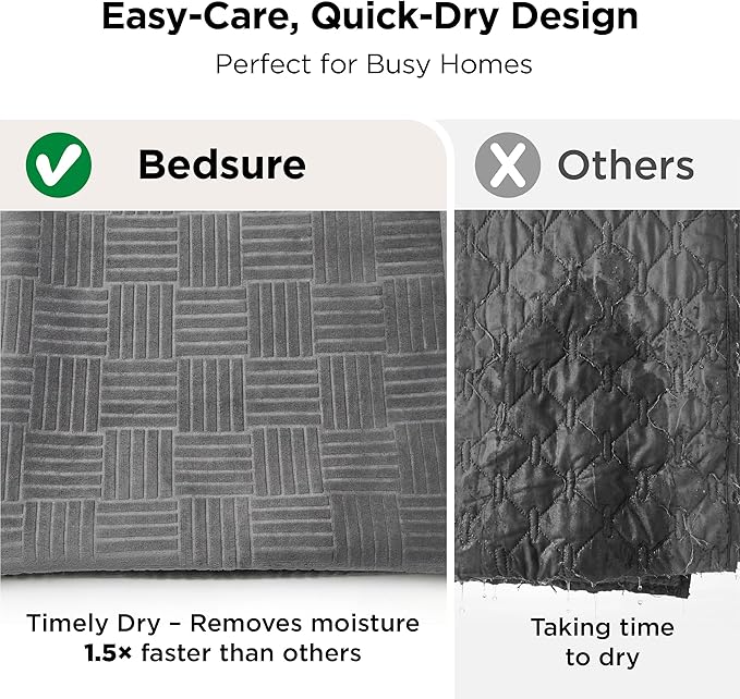 Bedsure Waterproof Couch Cover for Dogs Washable - Waterproof Blanket for Large Dogs Couch Sofa Cozy, Lightweight Furniture Protector for Pet Cat Quick Drying Puppy, Ash Grey, 40x50IN