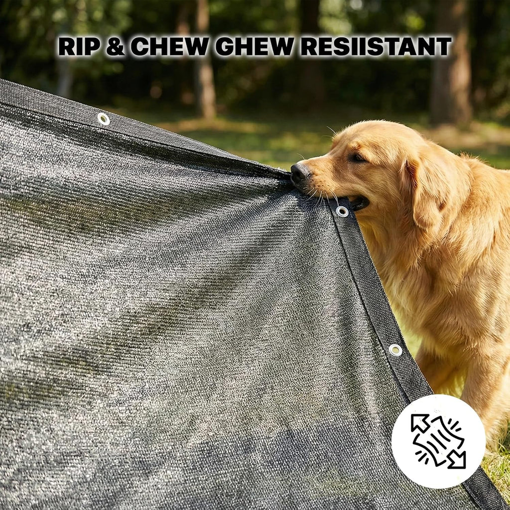 Amgo 90% UV Block Sun Shade Cloth for Dog Kennel Cover, 2' x 3' Black Pet Playpen Sunshade with Grommets, Durable Mesh Tarp for Crate, Patio, Stable,Chicken Coop & Outdoor Privacy Screen.