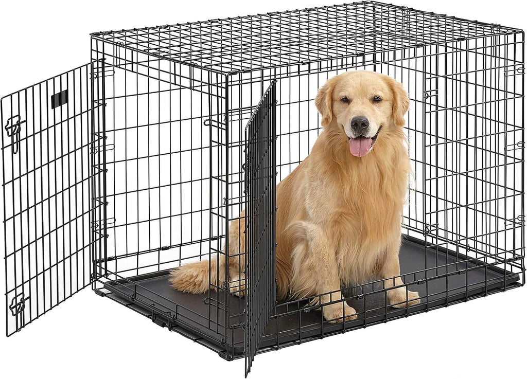 MidWest Homes for Pets Ultima Pro Heavy-Duty 42-Inch Dog Crate, Ultra-Strong Steel Double Door Pet Cage for Large Breeds, Accessories Included