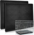 2 Pcs 42" Dog Crate Tray Replacement Dog Crate Pan Kennel Bottom Tray Replacement Plastic Bottom Pan Easy to Clean, Easy to Assemble, Ideal for Potty Training-Perfect for Pet Crates, Black