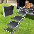 Dog Stairs for Large Dogs, Extra Wide Dog Ramp for Car with Non-Slip Surface, Folding Dog Car Ramp for SUV & Car, Outdoor, Supports up to 250 lbs, 4 Steps