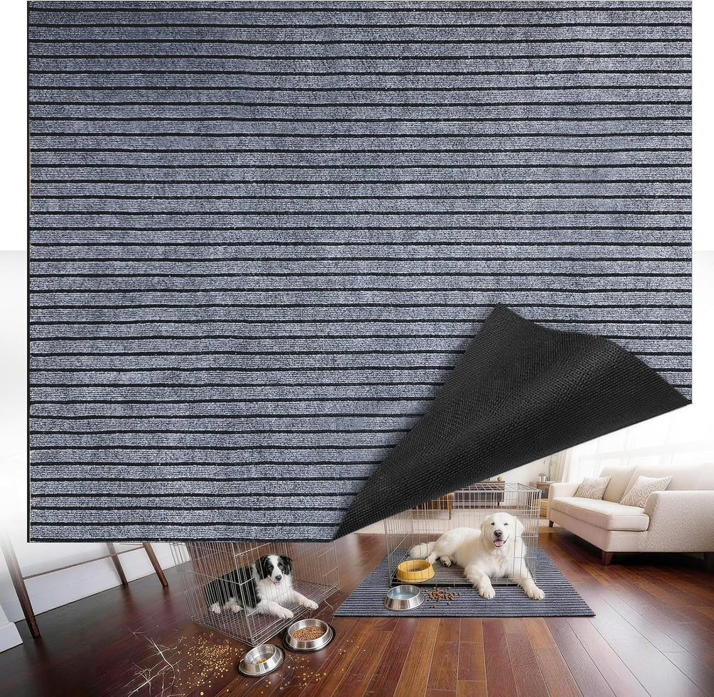 74 * 60 * 0.3inch Dog Crate Floor Protection Mat Kennel Mat to Protect Floors Non-Slip Absorbs Urine Water Resistant Pad Under Pet Cage Mat for Floor Protecting Kennel Training