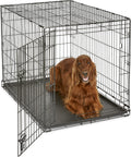 Midwest Homes for Pets 42-Inch New World Crate for Large Breeds, 71-90 lbs, Single Door Folding Dog Crate, Leak-Proof Tray & Secure Latch, Portable, Durable & Easy to Assemble