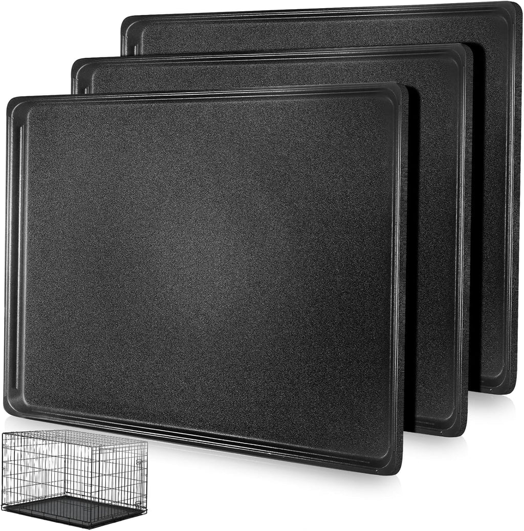 3 Pcs 41 Inch Replacement Dog Crate Pan, Plastic Bottom Tray for Dog Crate