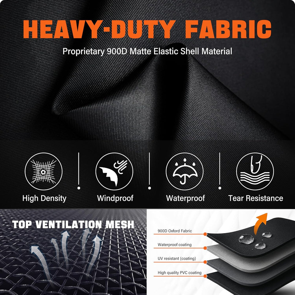 30In Ventilated Dog Crate Cover, Double Windows&Top Breathable Mesh. | Indoor Outdoor Kennel Cover, 900D Waterproof Oxford Cloth, All Sides Open, Universal Fit 1 2 3 Door 30 Inch Wire Dog Crate.