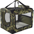MOOL Lightweight Fabric Pet Carrier for Cats, Dogs and More with Fleece Mat and Food Bag, Camouflage