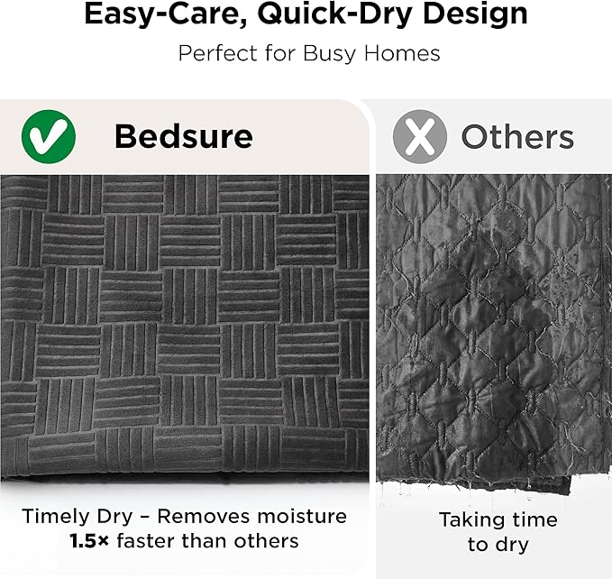 Bedsure Waterproof Bed Cover for Dogs Washable - Waterproof Blanket for King Bed Couch Sofa Cozy, Lightweight Furniture Protector for Pet Cat Quick Drying, Charcoal, 82x102IN