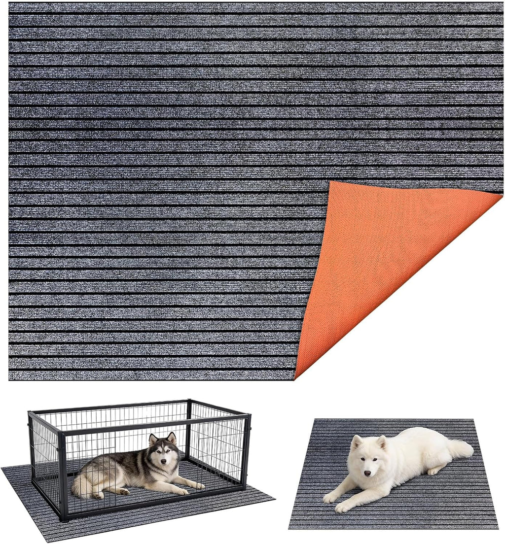 46" X 60" Mat for Under Dog Crate，Pad Dog Crate Mat Liner Floor Protector Washable Absorb Non-Slip Waterproof for Kennel Training, Protects Floors Easy Clean Cuttable