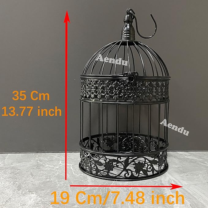 Iron Bird Cage for Wedding Decor and Flower Cage Decor Perfect Props for Hanging Flower Frames Indoor and Outdoor Decoration at Wedding Parties (Bronze)