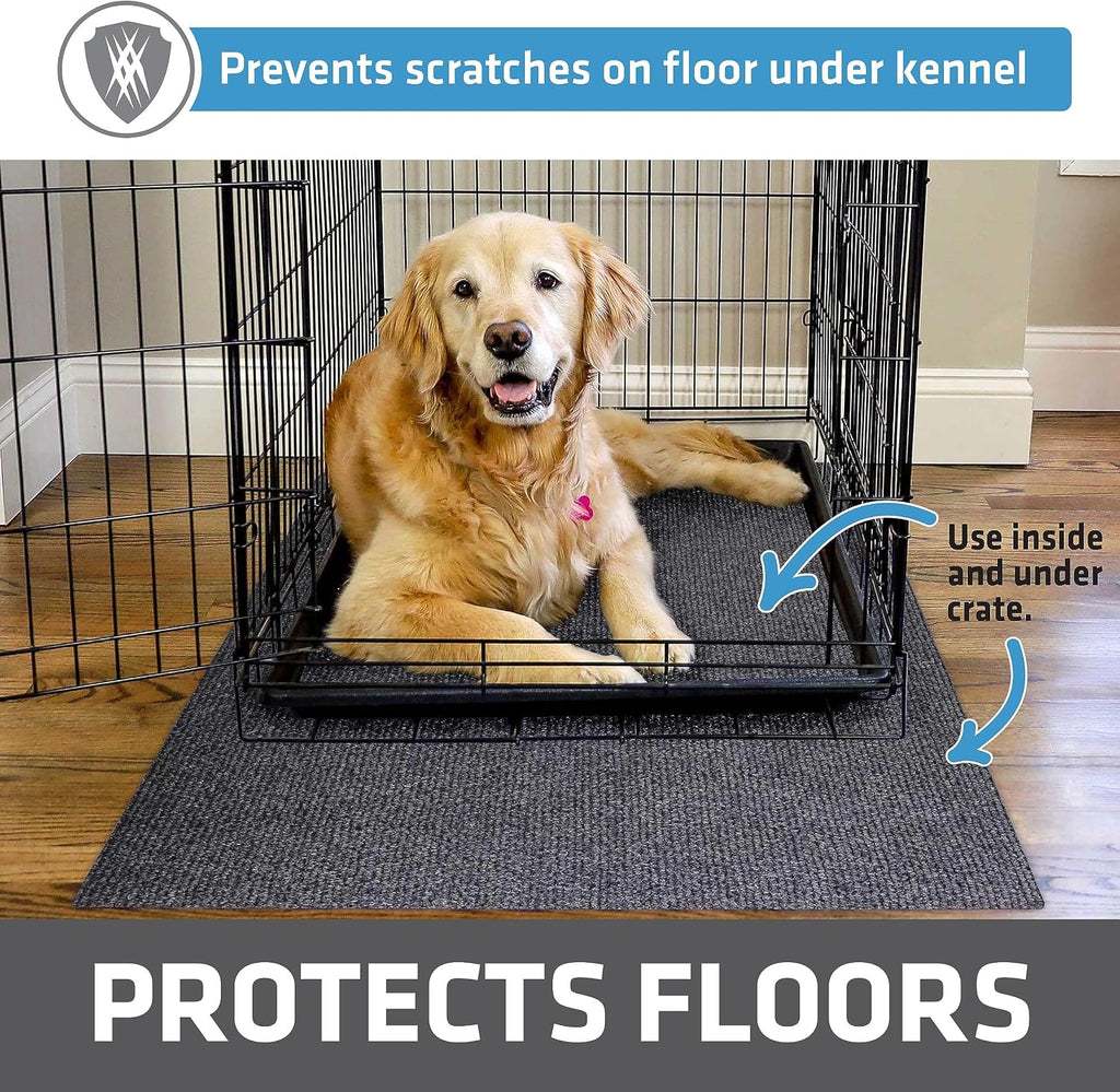 Drymate Premium Dog Crate Mat Liner, Absorbent, Waterproof, Non-Slip, Washable Puppy Pee Pad for Kennel Training - Use Under Pet Cage to Protect Floors, Cut to Fit Design (USA Made) (Dgrey)(30”x45”)