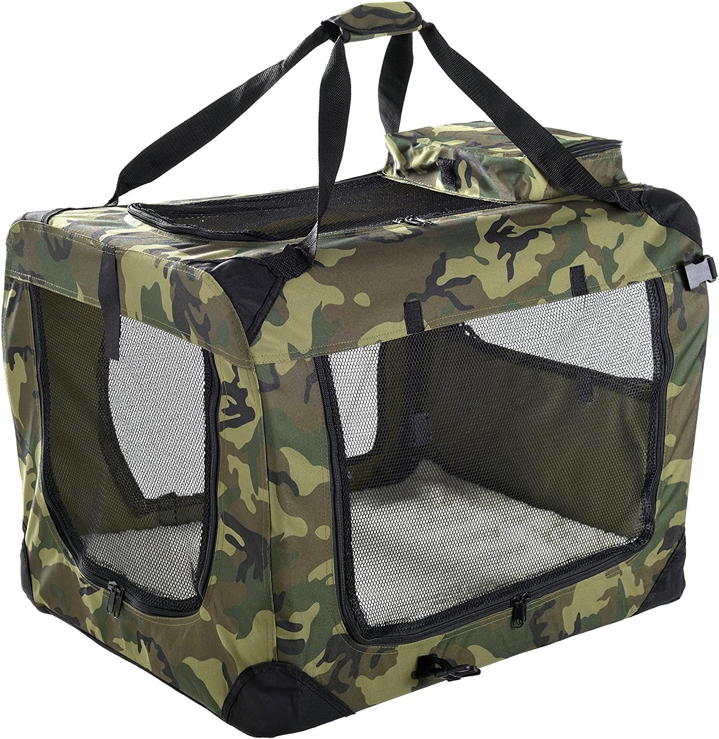 MOOL Lightweight Fabric Pet Carrier Crate for Dogs, Cats or Small Animals, Camouflage