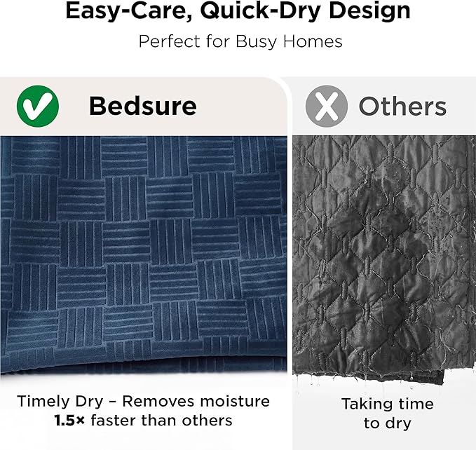 Bedsure Waterproof Couch Cover for Dogs Washable - Waterproof Blanket for Couch Sofa Cozy, Lightweight Furniture Protector for Pet Cat Quick Drying Puppy, Navy, 30x70IN
