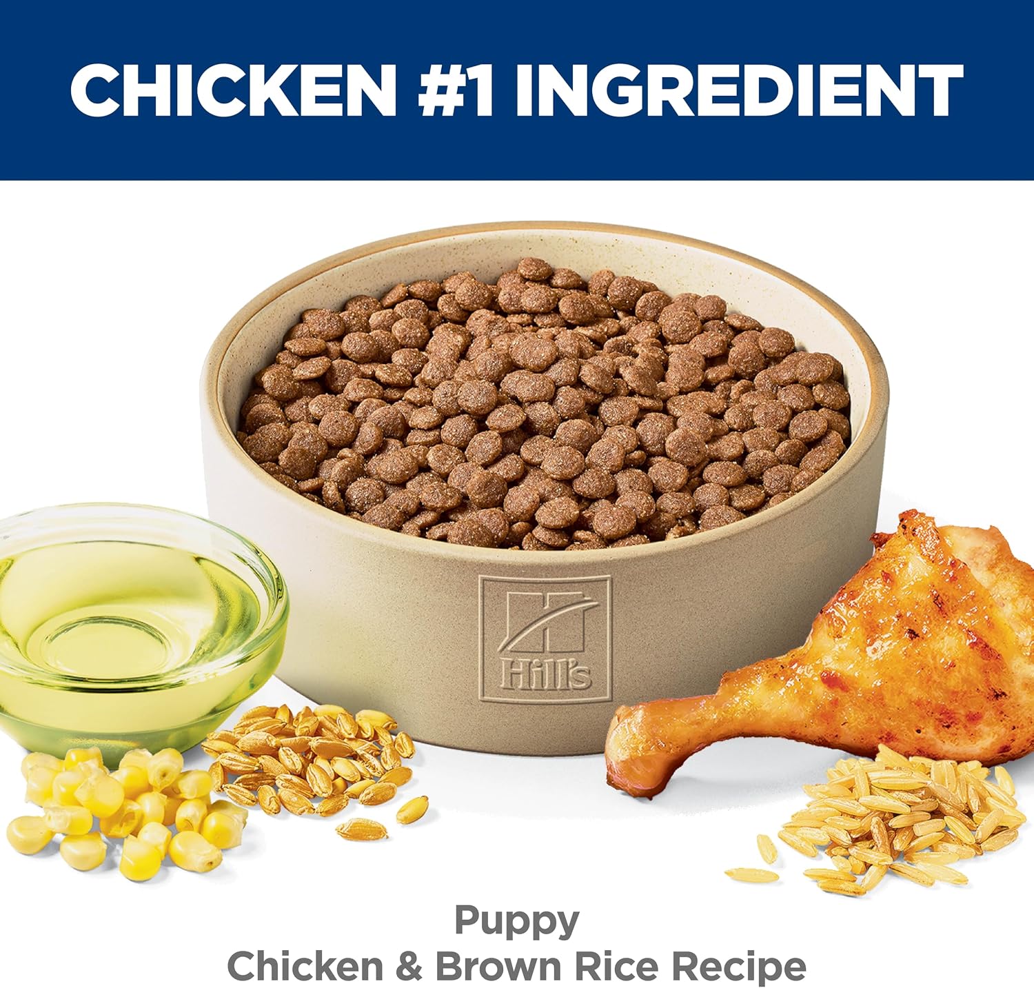 Hill's Science Diet Puppy Dry Dog Food | #1 Veterinarian Recommended, Chicken & Brown Rice, 27.5 lb. Bag