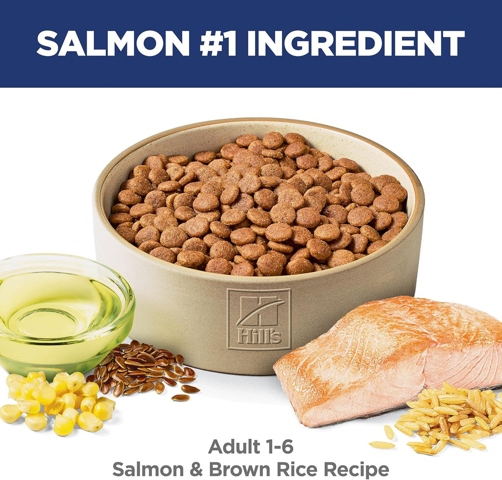 Hill's Science Diet Adult 1-6 Dry Dog Food | #1 Veterinarian Recommended, Salmon & Brown Rice, 33 lb. Bag