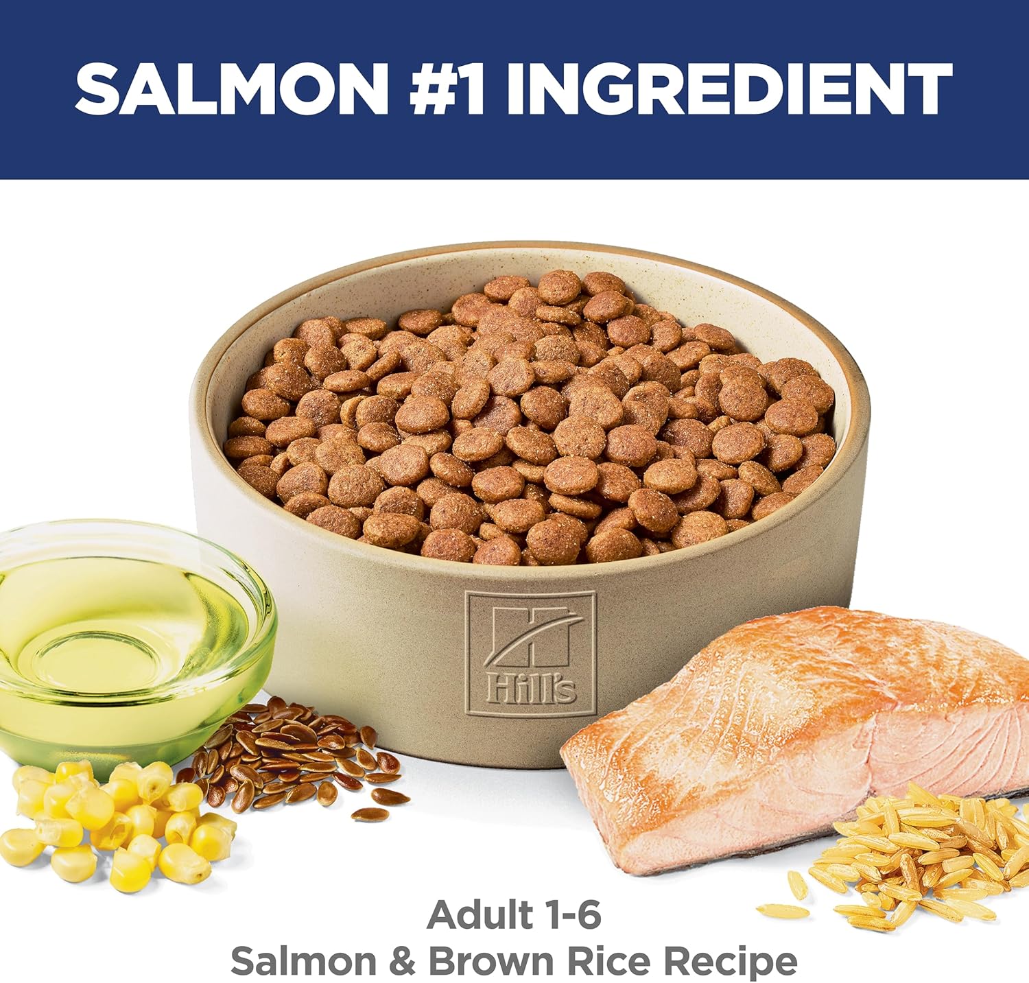 Hill's Science Diet Adult 1-6 Dry Dog Food | #1 Veterinarian Recommended, Salmon & Brown Rice, 33 lb. Bag