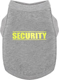 Discover Cozy Cotton Canine Wear: Soft, Lightweight, and Breathable Dog Shirt Vest with Eye-Catching Graphics(Security), Keeping Your Furry Friend Warm and Comfy! Grey 4XL