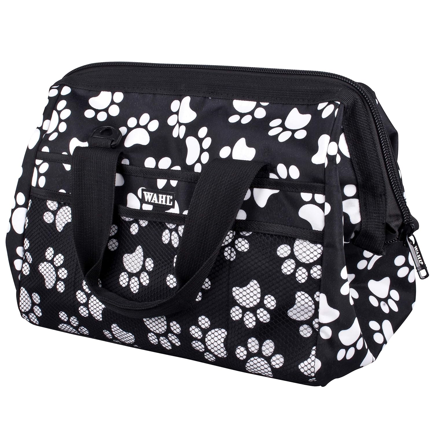 Wahl Grooming Frogmouth Bag White Paw Print On Black