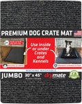 Drymate Premium Dog Crate Mat Liner, Absorbent, Waterproof, Non-Slip, Washable Puppy Pee Pad for Kennel Training - Use Under Pet Cage to Protect Floors, Cut to Fit Design (USA Made) (Dgrey)(30”x45”)
