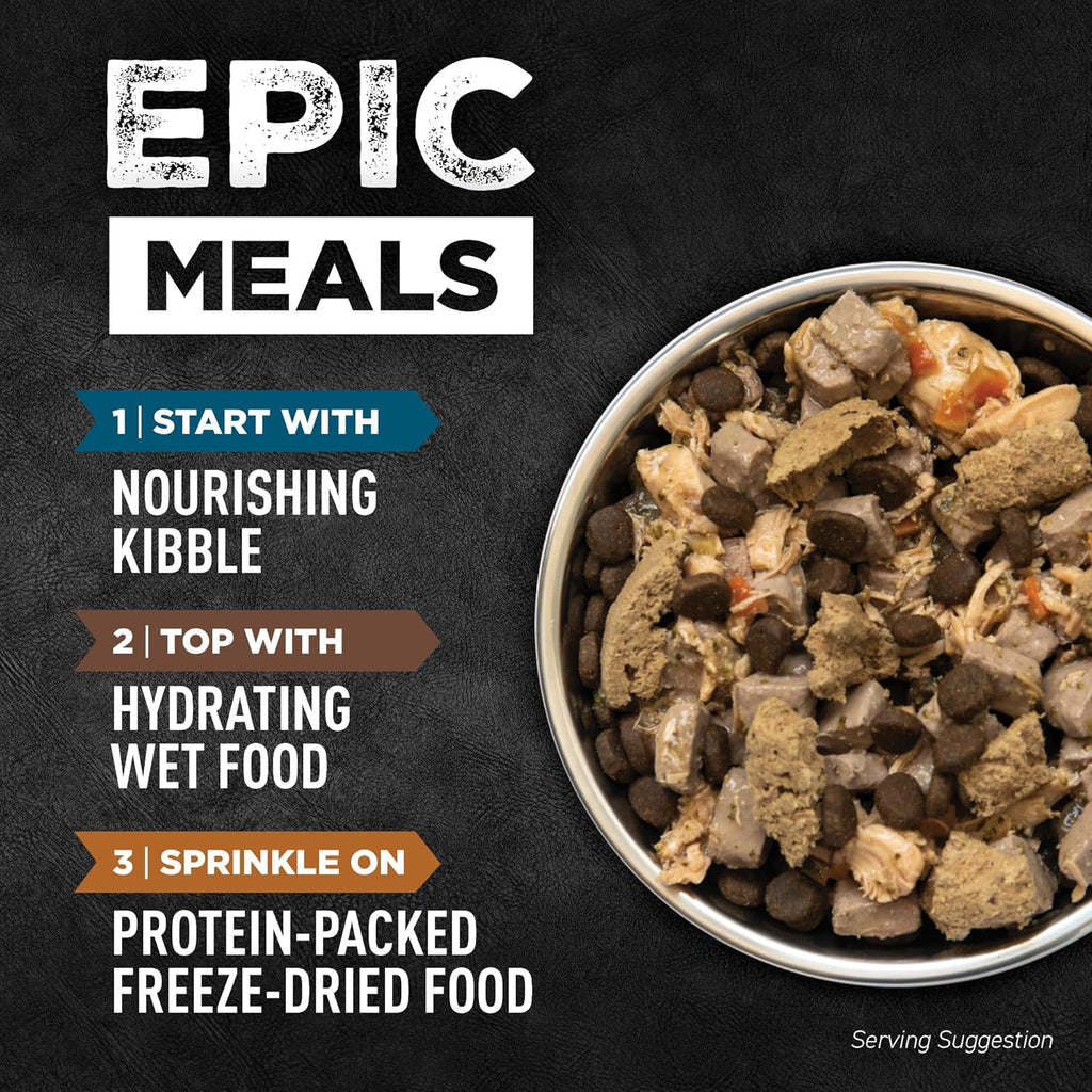 ORIJEN Epic Bites Freeze-Dried Dry Dog Food Regional Red Recipe 6oz. Bag | WHOLEPREY Ingredients, Freeze Dried, Made in the USA, Wild-Caught Fish