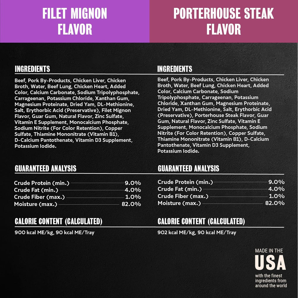Cesar Wet Dog Food, Steak Lovers Variety Pack, 3.5 oz, 36 Count | Real meat #1 ingredient, easy peel trays, 100% complete & balanced, no fillers, no added sugar, no artificial flavors