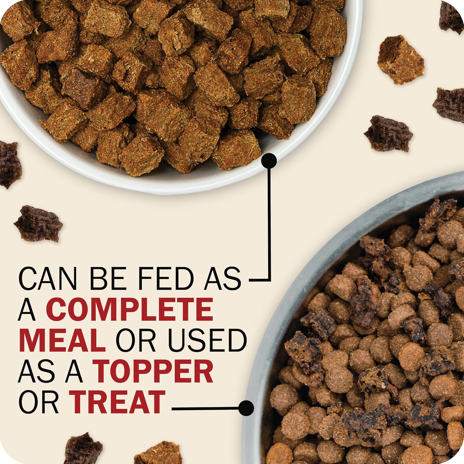 Redbarn Powerfood Air Dried Dog Food 2 lbs High Protein Beef and Lamb with Prebiotics Postbiotics for Digestive Health Wholesome Pet Food Complete Meal Made in USA