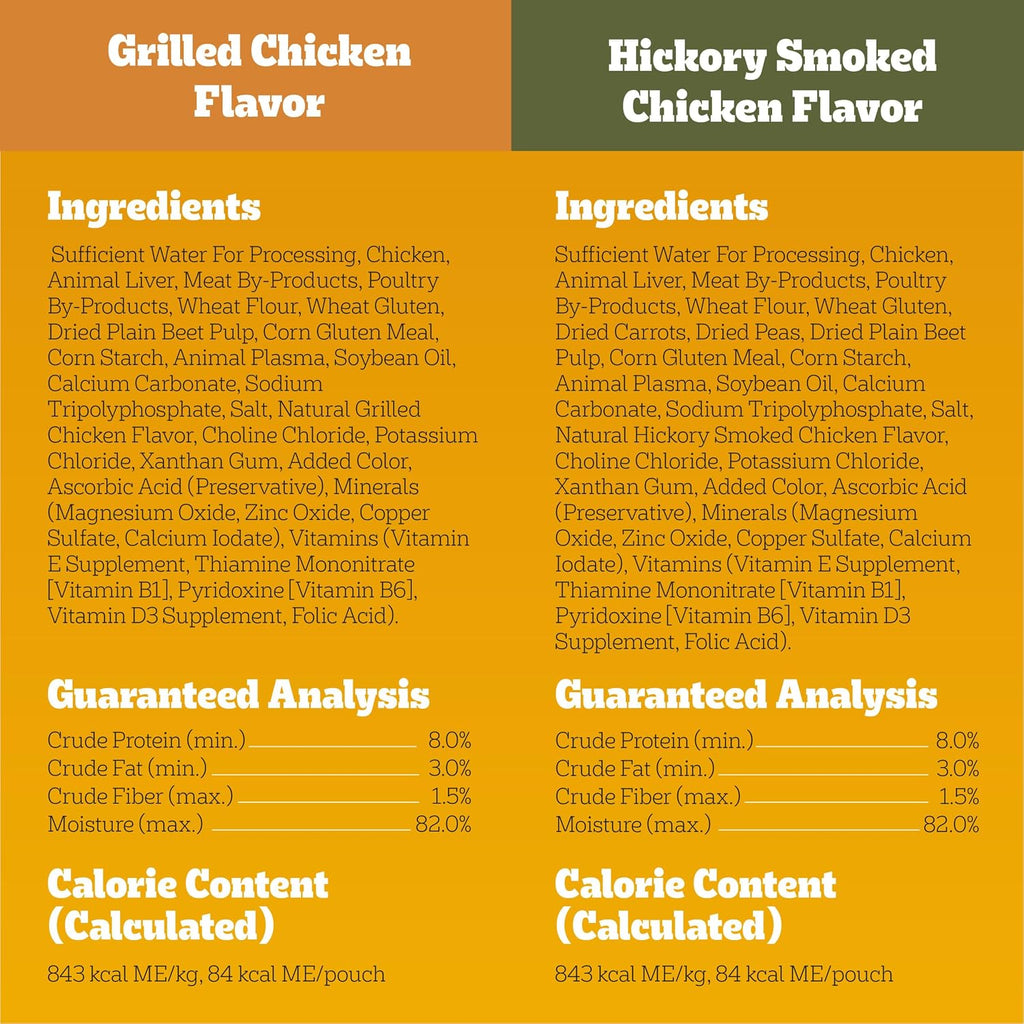 Pedigree Choice Cuts Wet Dog Food Pouch, Chicken Variety, 3.5 oz, 30 Count | 100% complete & balanced, steam cooked, made with real chicken, 36 vitamins & minerals, 50%+ water for hydration