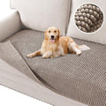 H.VERSAILTEX Plush Chenille Dog Bed Cover Thick Soft Sofa Cover for 3 Cushion Couch Anti Slip Couch Cover Furniture Protector for Dog, Pet, Cat (35" x 82", Cuban Sand)