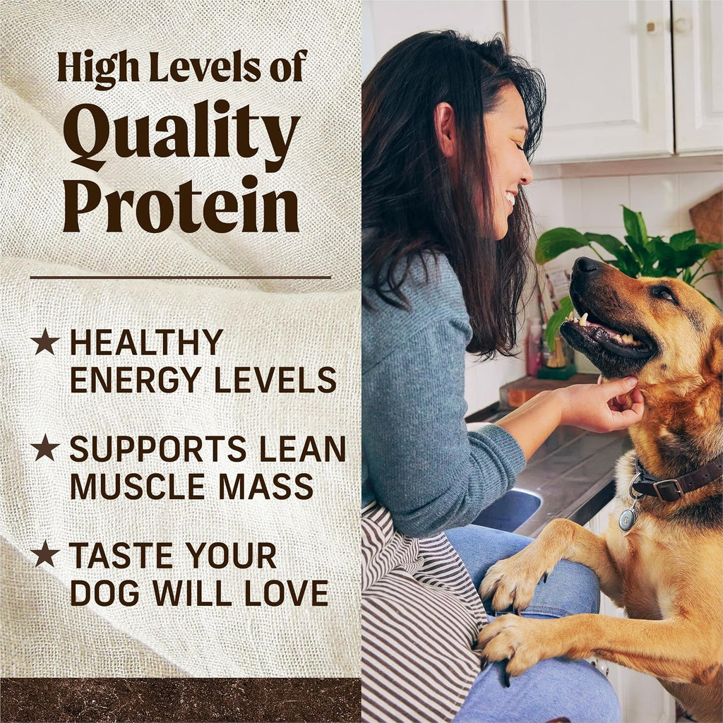 Merrick Premium Grain Free Dry Adult Dog Food, 22 lb Bag | Wholesome, grain-free natural kibble made with real Texas beef and sweet potato, 70% protein from animal sources