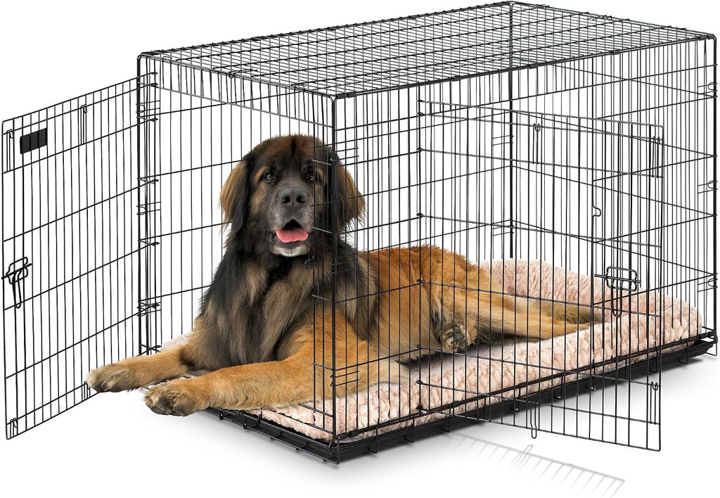 Precision Pet Products Two Door Great Crate Wire Dog Crate, 48 Inch, For Pets 90-125 lbs, With 5-Point Locking System