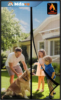 Magnetic Screen Door，Fiberglass Screen Door Mesh，Keep Bugs Out, Heavy-Duty Mesh Curtain,Pet and Kid Friendly, Works with Front Doors, Sliding Doors（38x83 Inch Fiberglass