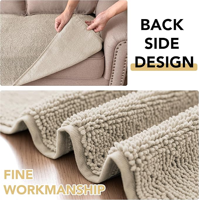 H.VERSAILTEX Non Slip Pet Couch Cover Chenille Dog Bed Protector Thick Soft Sofa Slipcover Pet Friendly Washable Couch Cushion Covers for Pets (52" x 82", Island Fossi)