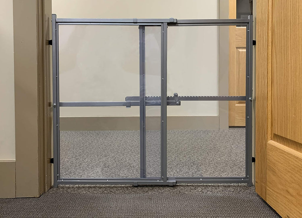 Marshall Better View Gate – 24" Tall Adjustable Pet Barrier – Clear Plexi Design for Visibility & Safety – Freestanding Gate for Ferrets & Small Animals
