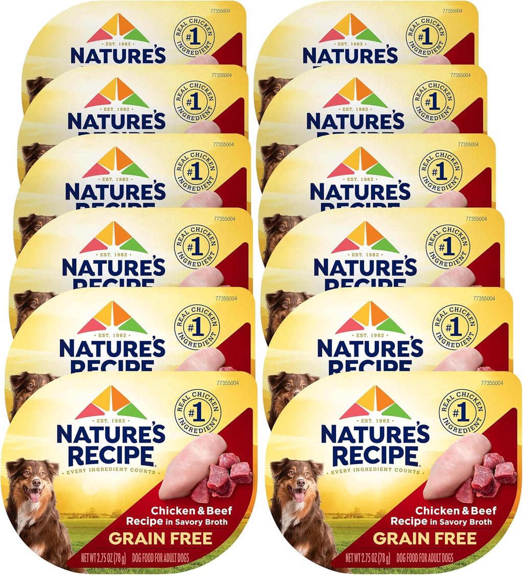 Nature’s Recipe Grain Free Wet Dog Food, 2.75 oz (Pack of 12)